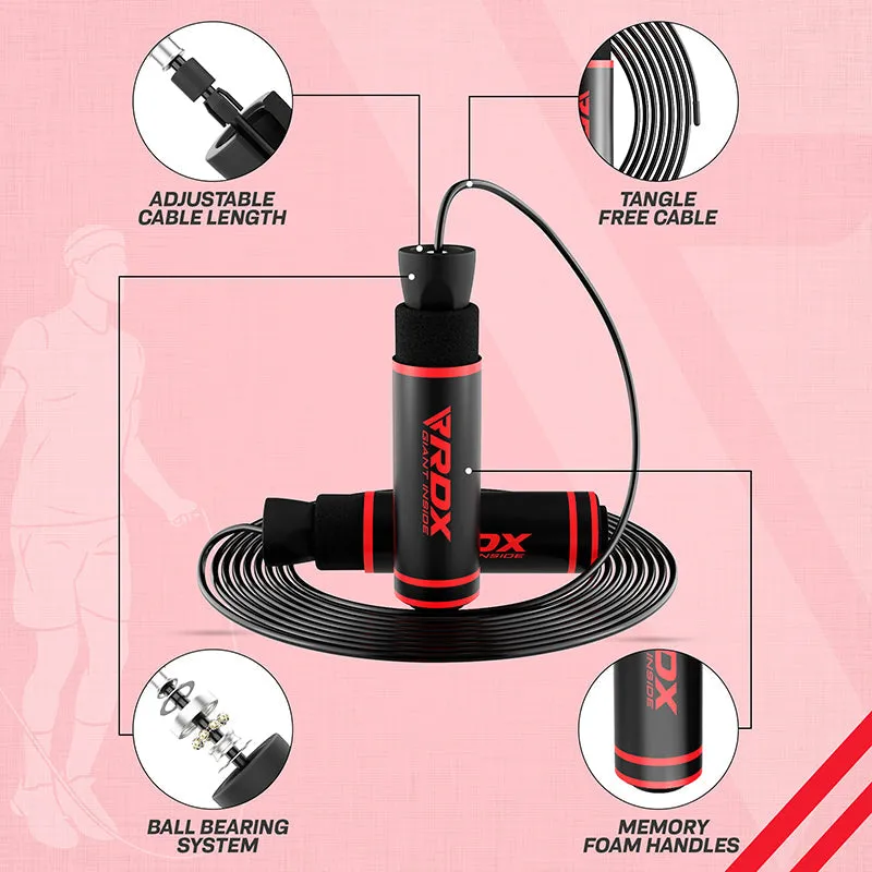 RDX SR Adjustable 10.3ft Non-Slip Memory Foam Soft Handles Skipping Rope