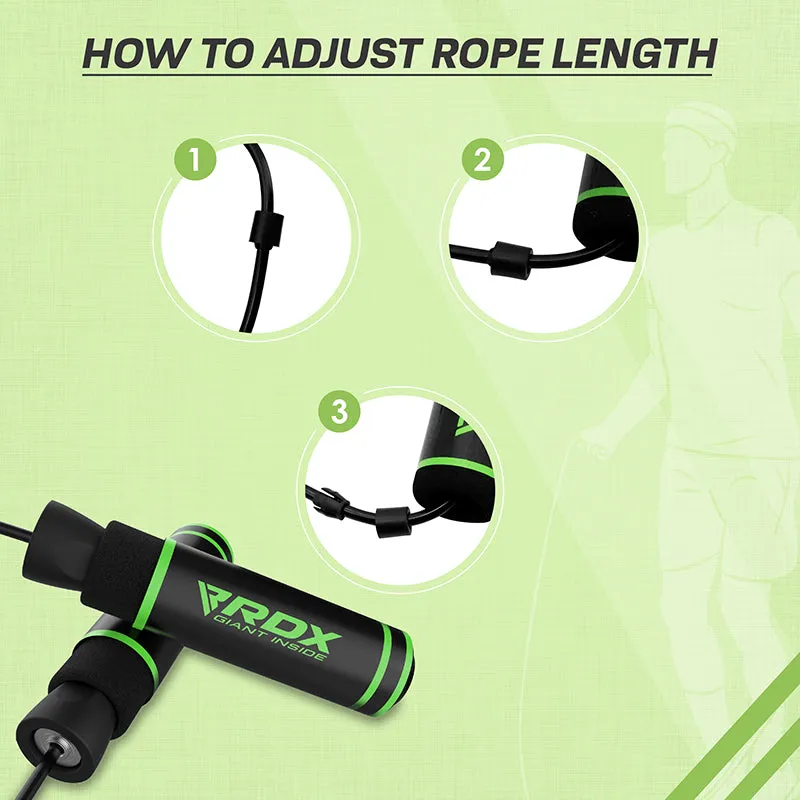RDX SR Adjustable 10.3ft Non-Slip Memory Foam Soft Handles Skipping Rope