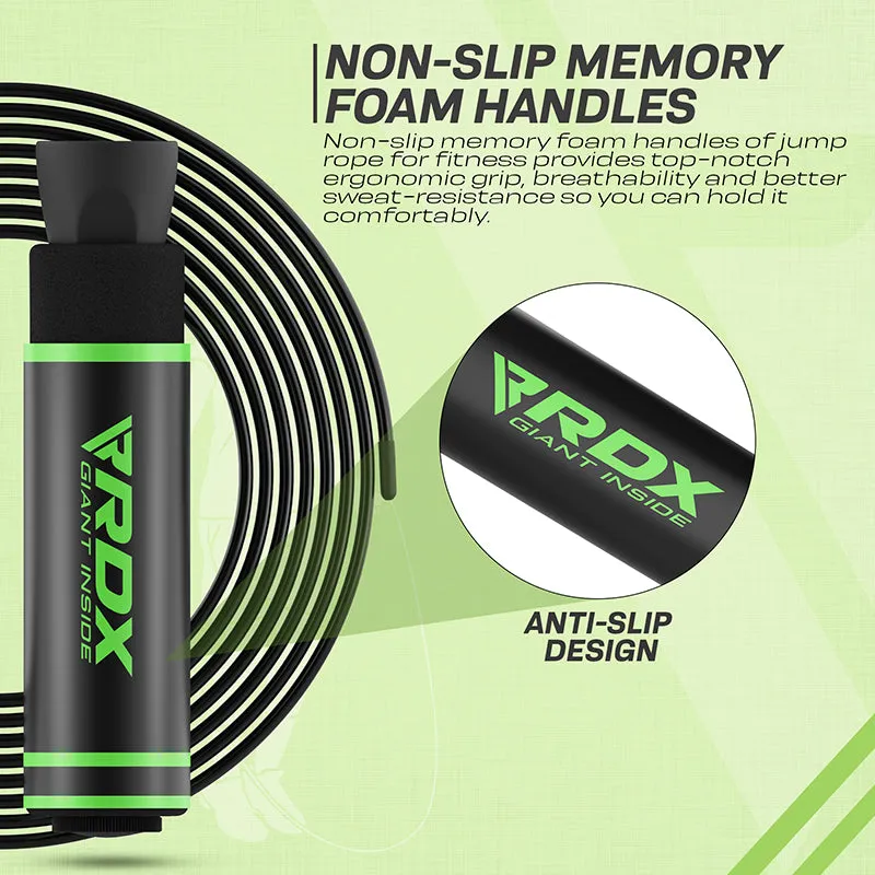 RDX SR Adjustable 10.3ft Non-Slip Memory Foam Soft Handles Skipping Rope
