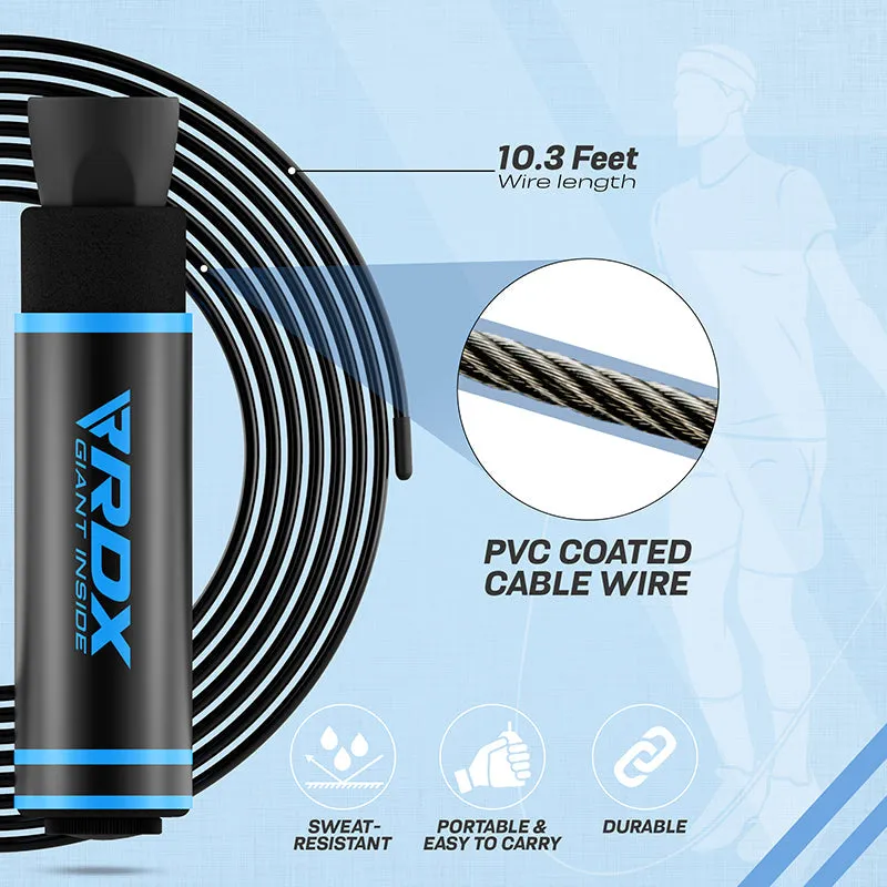 RDX SR Adjustable 10.3ft Non-Slip Memory Foam Soft Handles Skipping Rope