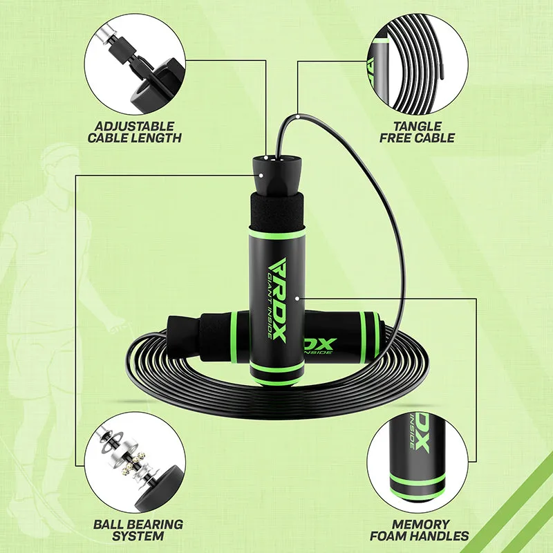 RDX SR Adjustable 10.3ft Non-Slip Memory Foam Soft Handles Skipping Rope