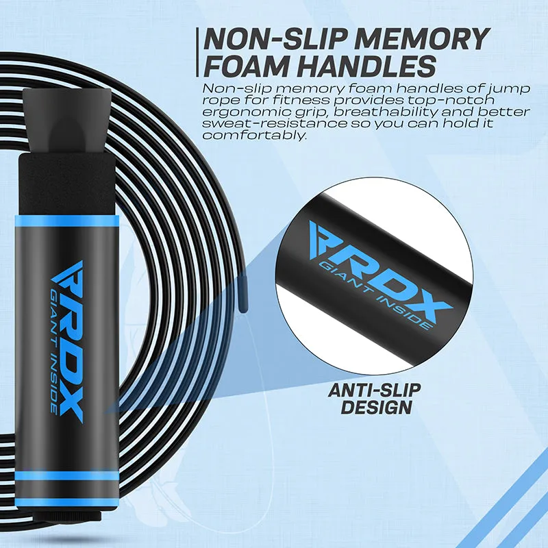 RDX SR Adjustable 10.3ft Non-Slip Memory Foam Soft Handles Skipping Rope