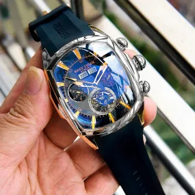 Reef Tiger/RT Designer Sport Watches with Tourbillon Stainless Steel Rubber Strap Blue Dial Automatic Watches RGA3069 Reef Tiger/RT Designer Sport Watches with Tourbillon Stainless Steel Rubber Strap Blue Dial Automatic Watches RGA3069