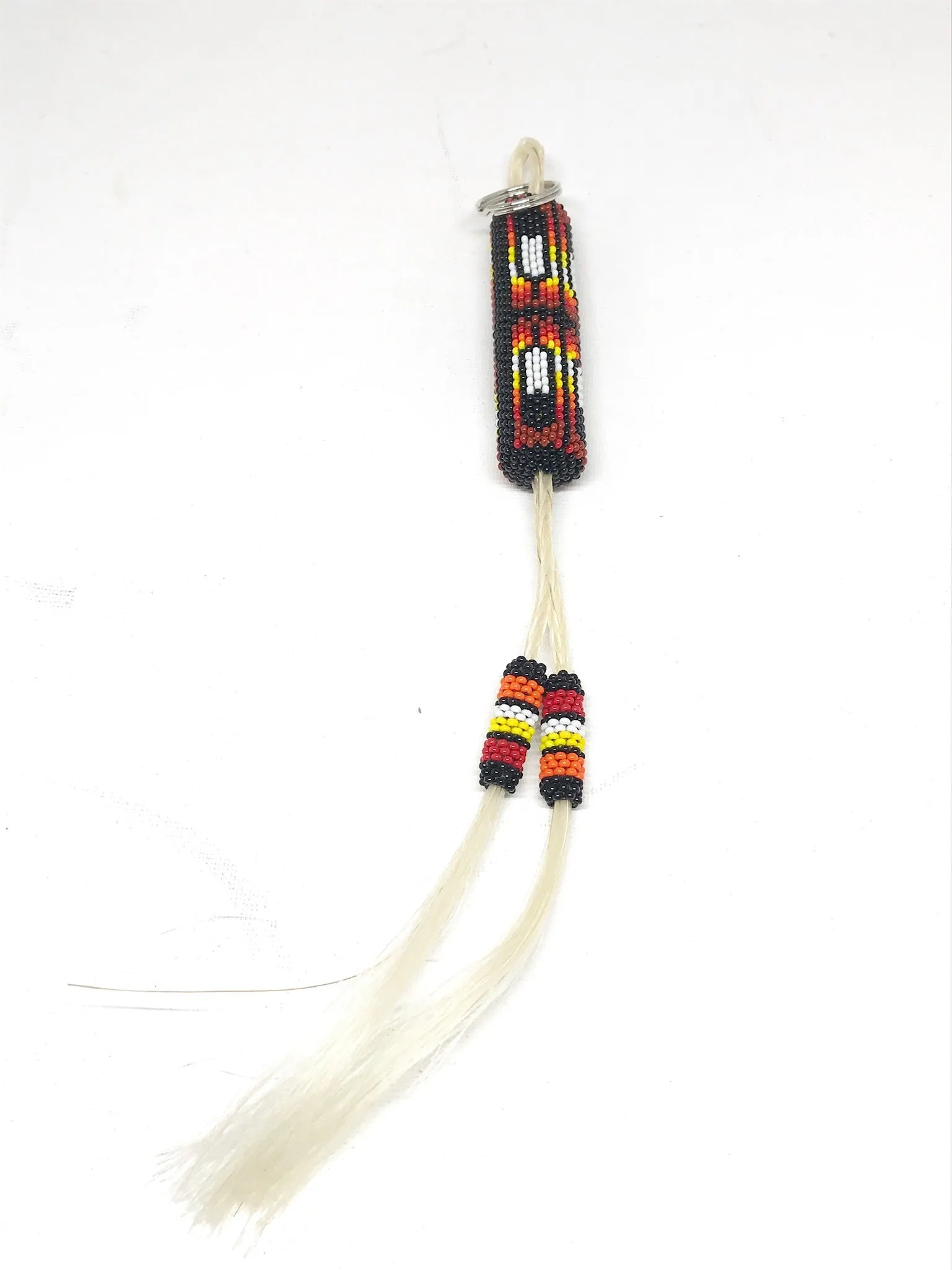 Robert Horse - Beaded Keychain with horse hair