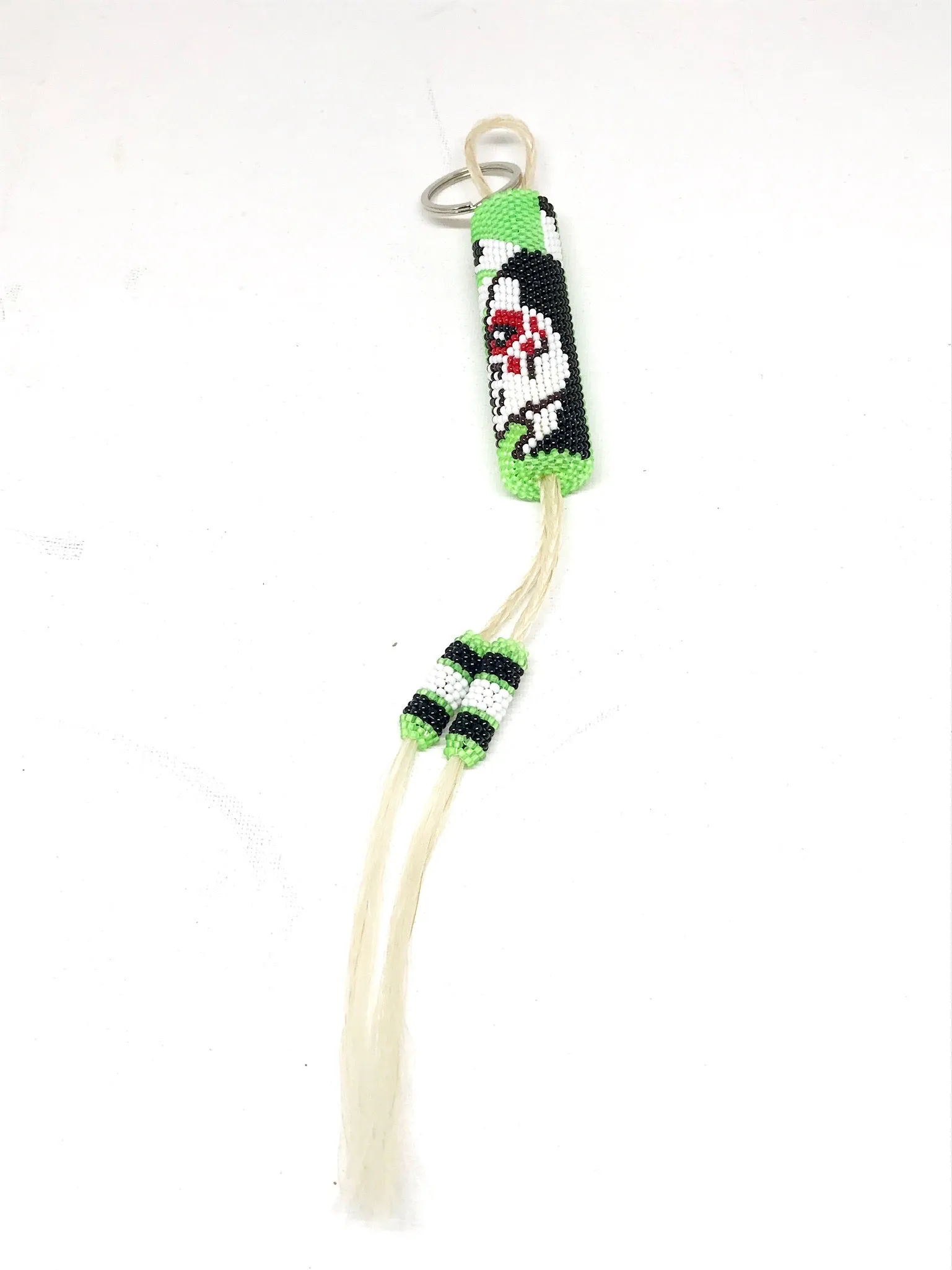 Robert Horse - Beaded Keychain with horse hair
