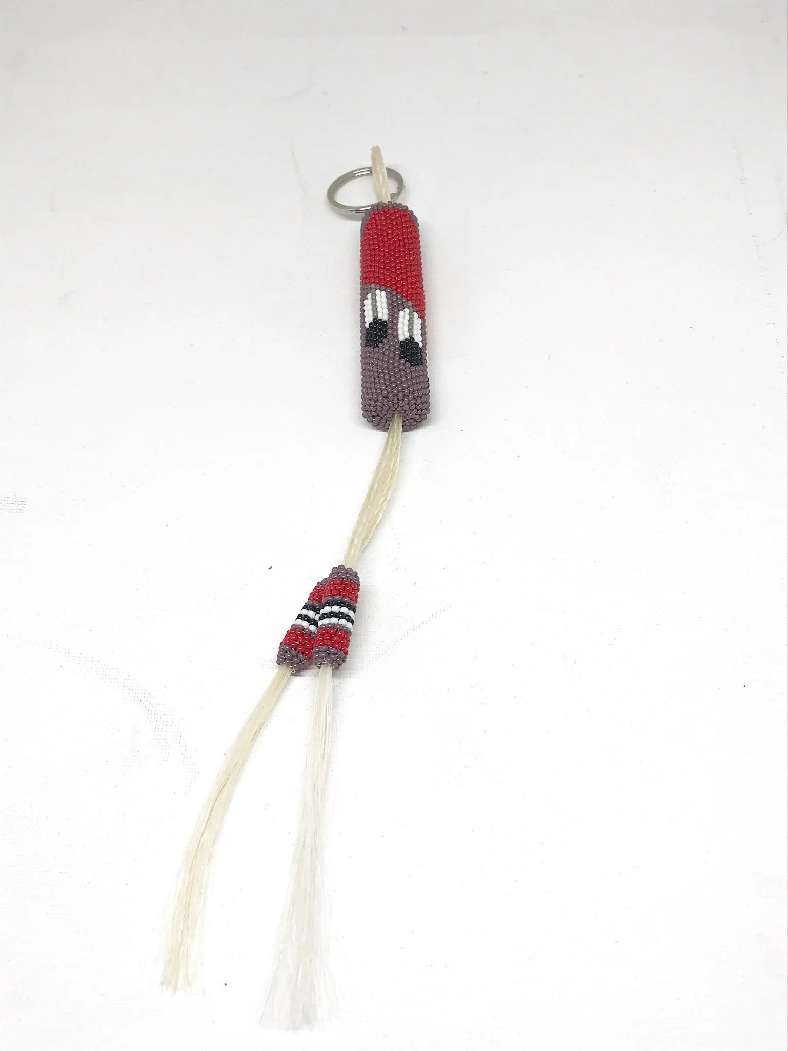 Robert Horse - Beaded Keychain with horse hair