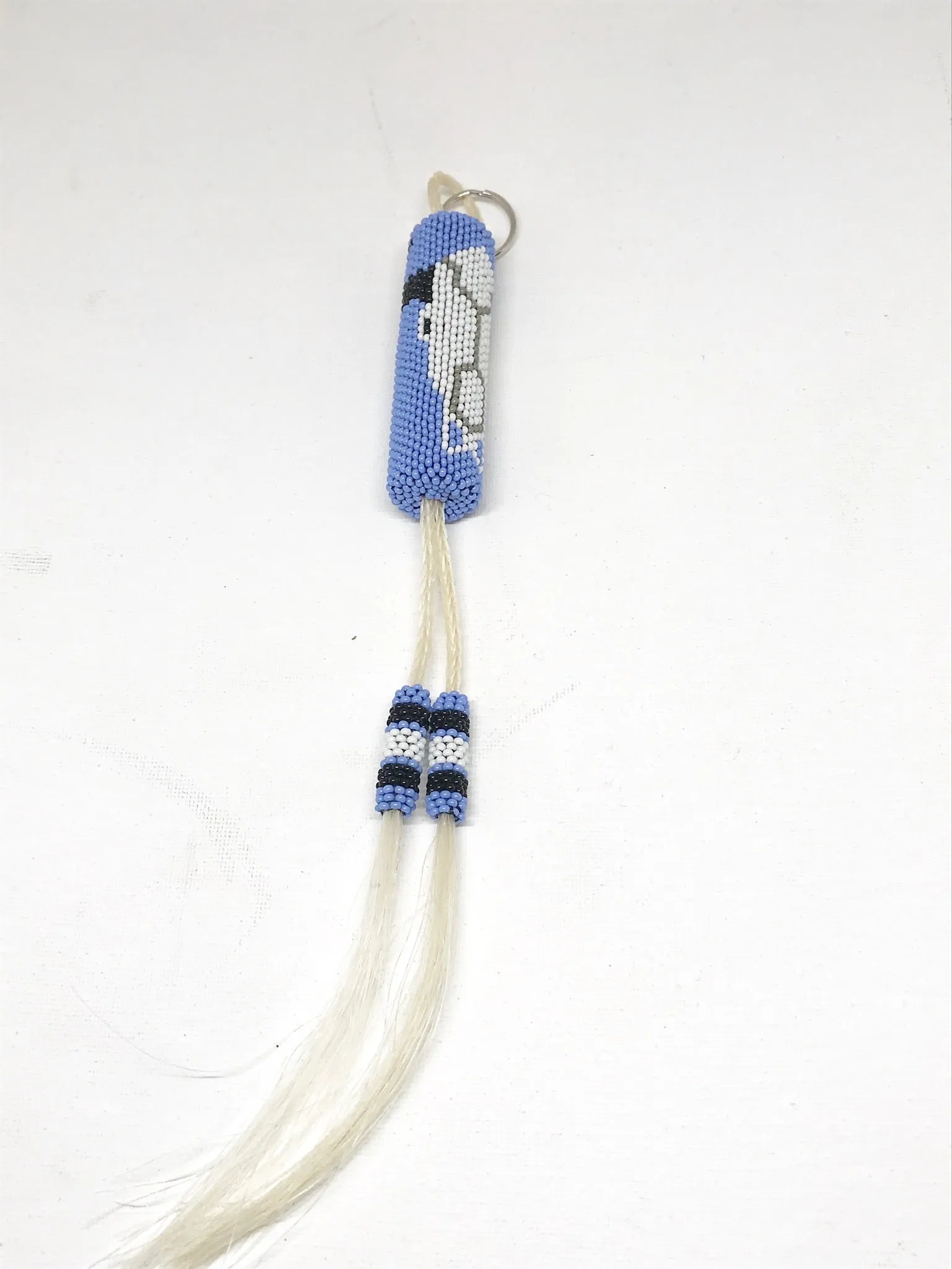 Robert Horse - Beaded Keychain with horse hair