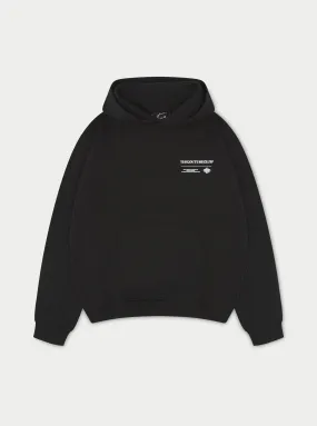 SCRIPT MULTI GRAPHIC HOODIE - BLACK SCRIPT MULTI GRAPHIC HOODIE - BLACK