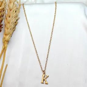 TFC Small Letter K - Gold Plated Pendant Necklace TFC Small Letter K - Gold Plated Pendant Necklace
