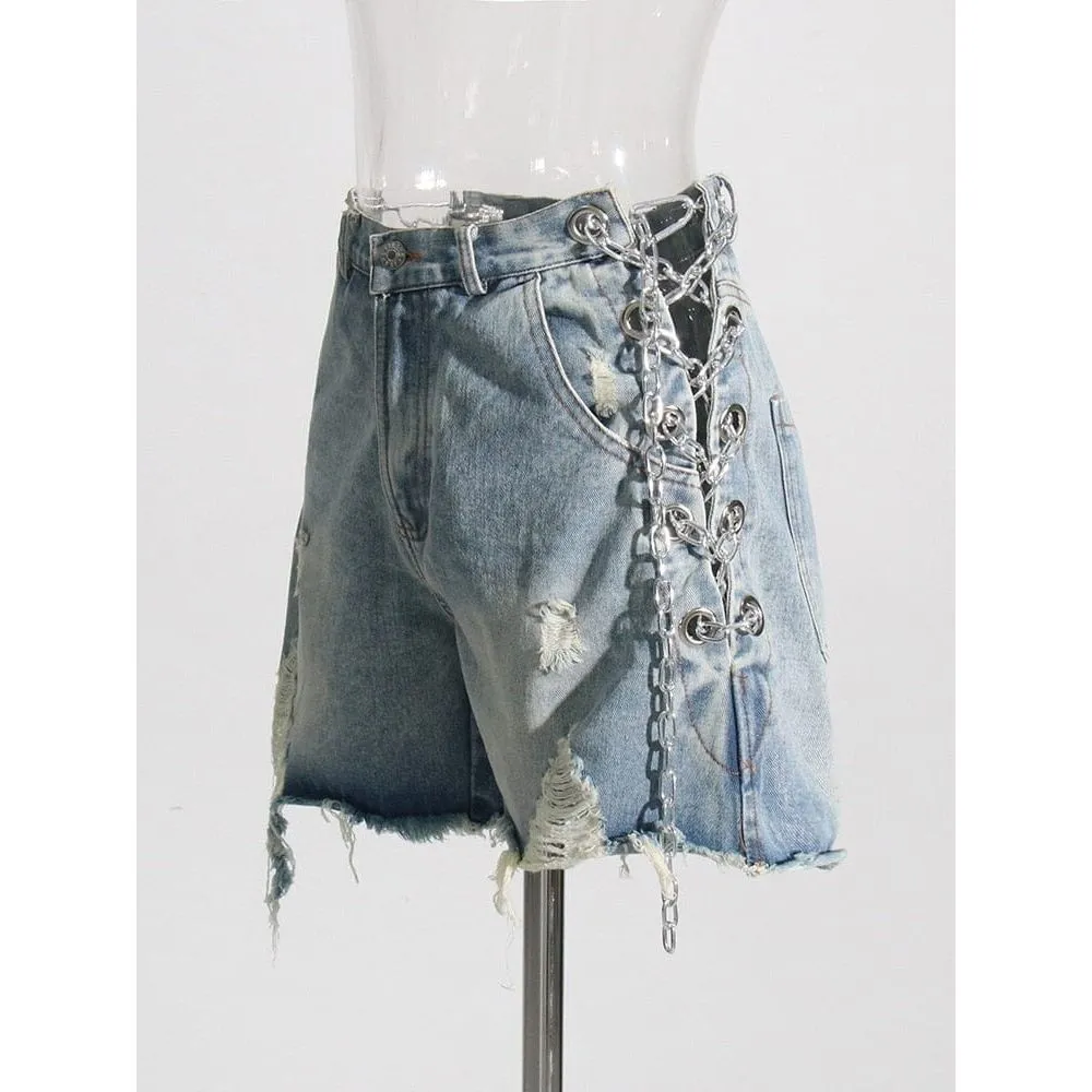 The Calypso High Waist Denim Shorts