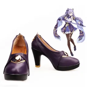 VeeGet Game Genshin Impact Keqing Boots Halloween Costumes Accessory Cosplay Shoes VeeGet Game Genshin Impact Keqing Boots Halloween Costumes Accessory Cosplay Shoes