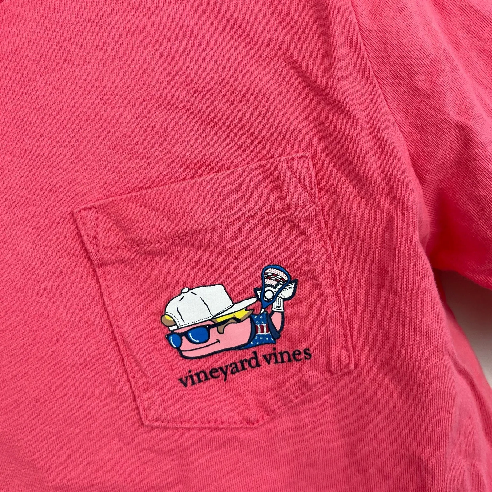 Vineyard Vines Short Sleeve Jetty Red Lax Whale Tee 5T