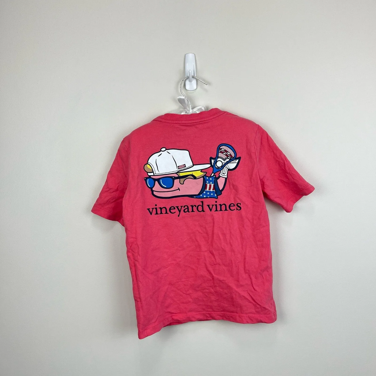 Vineyard Vines Short Sleeve Jetty Red Lax Whale Tee 5T