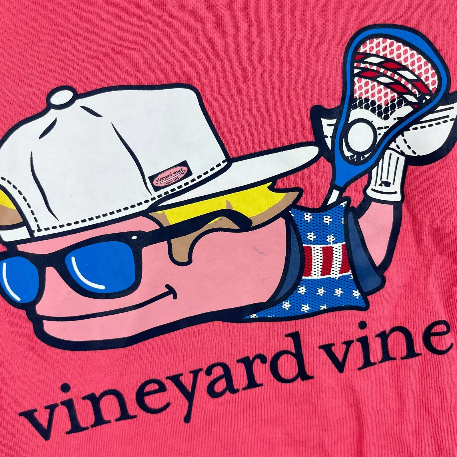 Vineyard Vines Short Sleeve Jetty Red Lax Whale Tee 5T