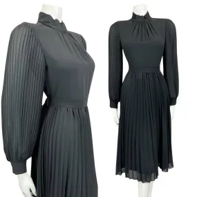 VINTAGE 60s 70s BLACK DISCO PLEATED MINI PARTY CHRISTMAS EVENING DRESS 8 VINTAGE 60s 70s BLACK DISCO PLEATED MINI PARTY CHRISTMAS EVENING DRESS 8
