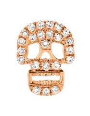 WHITE DIAMOND SKULL EARRINGS
