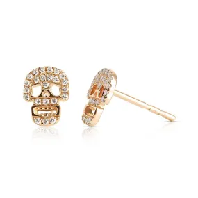 WHITE DIAMOND SKULL EARRINGS WHITE DIAMOND SKULL EARRINGS