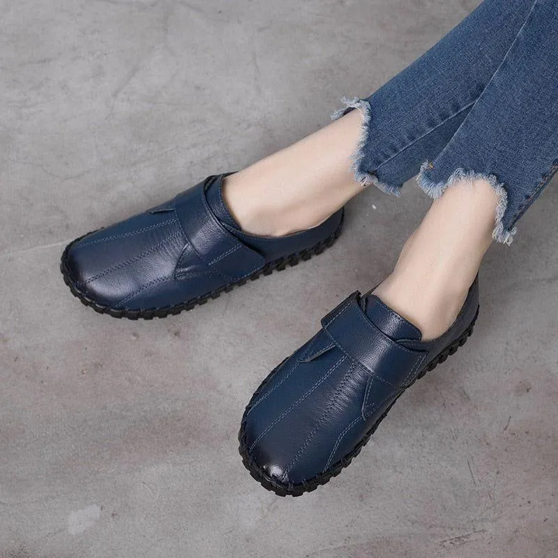Women's Casual Shoes Handmade Leather Loafers Flats 706