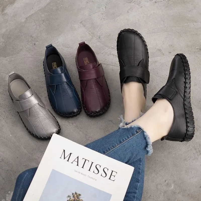 Women's Casual Shoes Handmade Leather Loafers Flats 706
