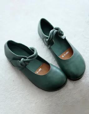 Women's Comfortable Retro Flat Shoes Green Women's Comfortable Retro Flat Shoes Green