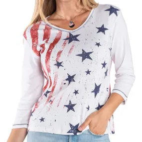 Women's Made in USA Vintage Stars and Stripes Top Women's Made in USA Vintage Stars and Stripes Top