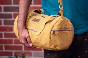 Yellow Handmade Hemp Duffel Bag Yellow Handmade Hemp Duffel Bag